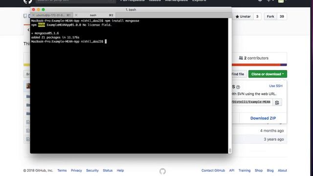 Script to SSH into AWS Ubuntu Ec2 instance and start a MEAN app - June 2018