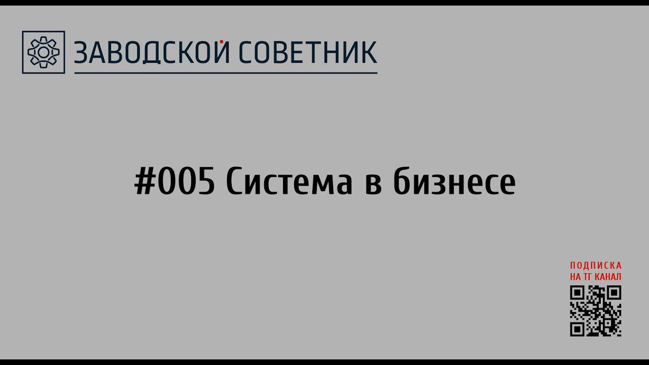 005 Система в бизнесе