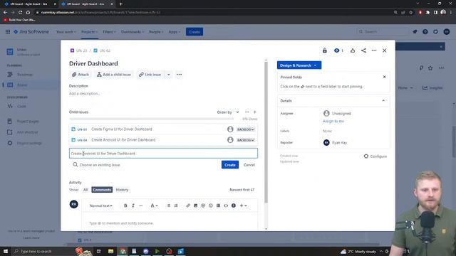 Let's Build An Uber Clone on iOS and Android w/ KMM | JIRA Stories & Tasks