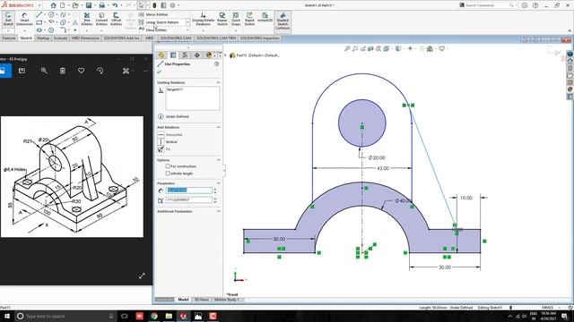 SolidWorks Tutorial For Beginners | Part Modeling Exercise - 43