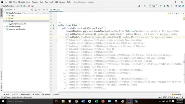 SimpleTimeZone Class in Java | Time Zone in Java | Chirag E Sehar