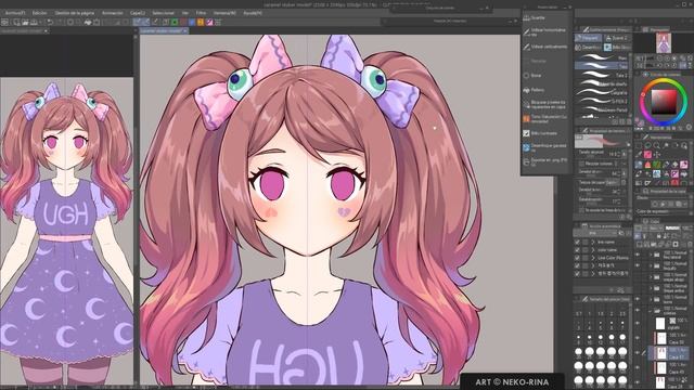 【Timelapse】Caramel Model (Clip Studio Paint)
