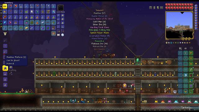 Terraria Journey Part 25 - Opening Crates & Creating Lavaproof Tackle Bag + Terraspark Boots
