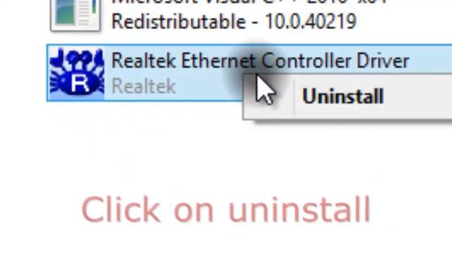 How to uninstall Realtek LAN Driver