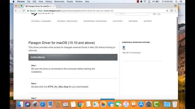 Toolkit for macOS - Paragon driver for NTFS
