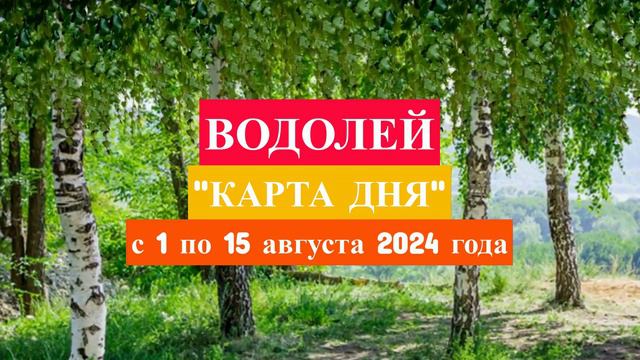 ВОДОЛЕЙ - "КАРТА ДНЯ" с 1 по 15 августа 2024 года!!!