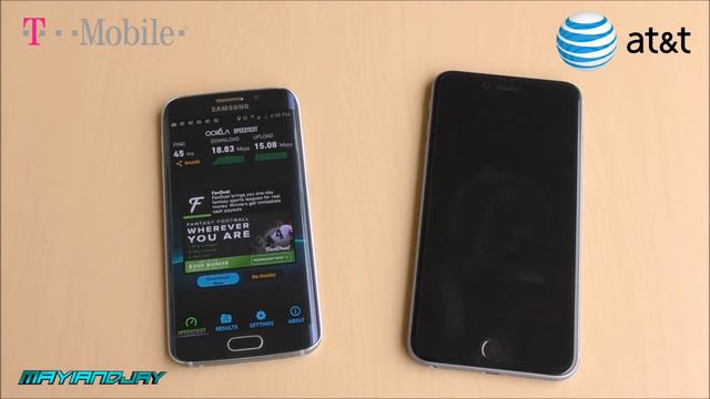 Samsung Galaxy S6 Edge vs iPhone 6s Plus - 4G LTE Speed Test!