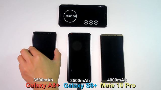 Samsung Galaxy A8+ 2018 vs Galaxy S8+ vs Huawei Mate 10 Pro Battery Comparison | Battery Test