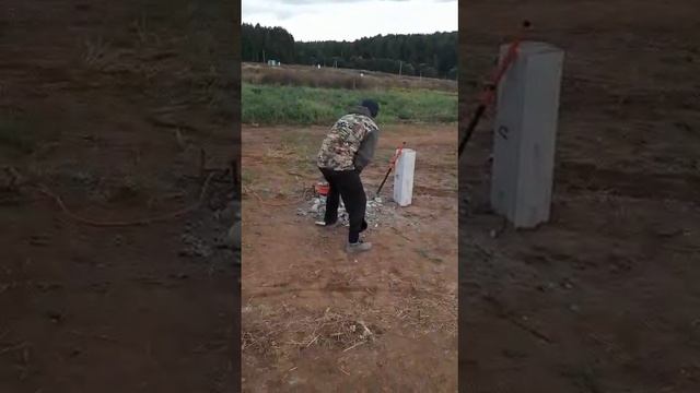 Забивка наших жб свай