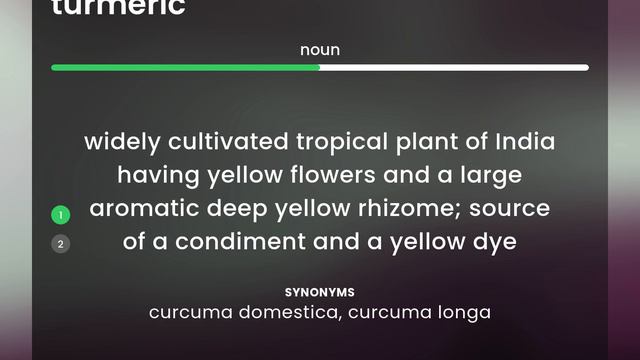 Turmeric • meaning of TURMERIC