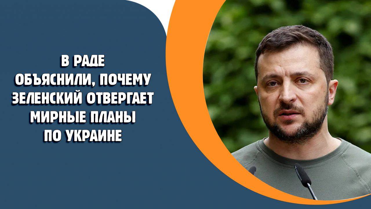 В Раде объяснили, почему Зеленский отвергает мирные планы по Украине