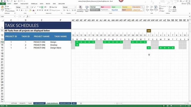 Project Planner Excel Template - Handling Projected Delays - Part 2