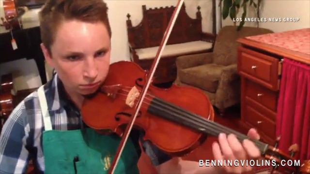 Nathan Benning, 14-year-old 4th Generation Violinmaker