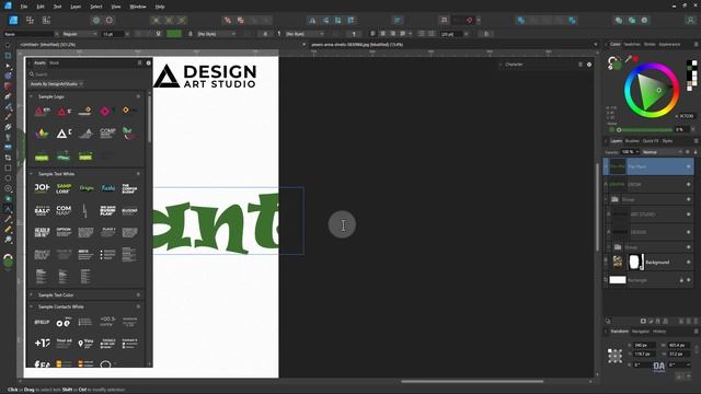 Grow Plants Web Banner Design in Affinity Designer v2