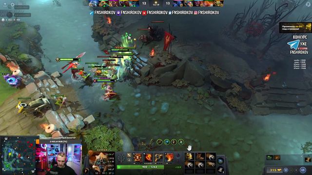 dota 2 7.37c хорошая игра на слабом рейтинге в доту 2 за хускара