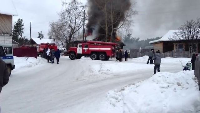 Пожар 27.02.2013 г. Медвежьегорск Ул. Свердлова д.7