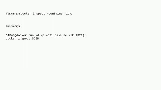 How to get a Docker container's IP address from the host