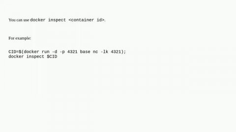 How to get a Docker container's IP address from the host