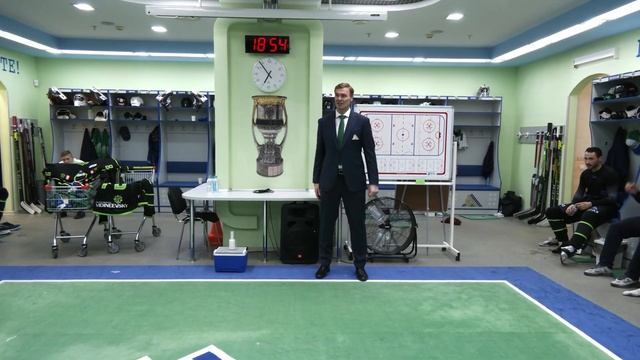 Победная раздевалка после матча с «Барысом»