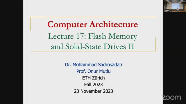 Computer Architecture - Lecture 17: Flash Memory and Solid-State Drives II (Fall 2023)