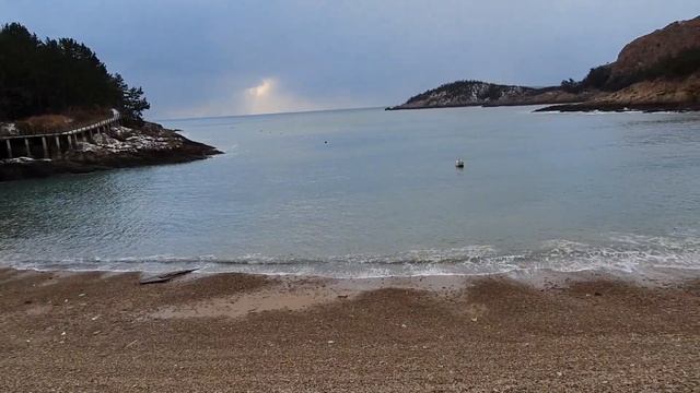 우리나라에서 가장 아름다운 해변으로 군산의 구불8길에 속하는 선유도에 있는 옥돌해변/옥돌해수욕장의 감탄을 자아내는 해변의 모습,Beautiful Gunsan Okdol Beach