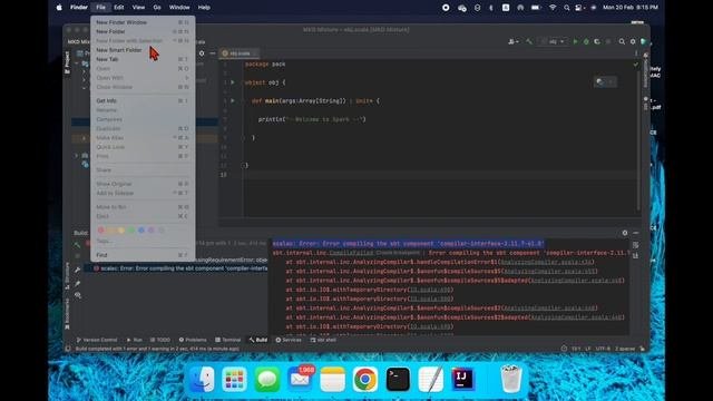 scalac :Error: Error compiling the sbt component compiler-interface-2.11.7.0-final-52.0  Resolve