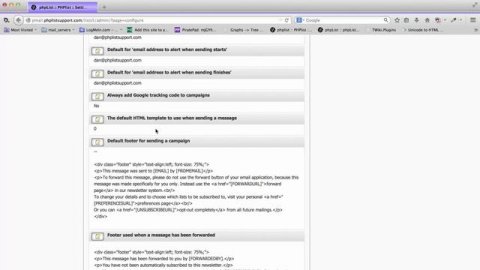 Configuring phpList #2 Configuring the Web Accessible Settings