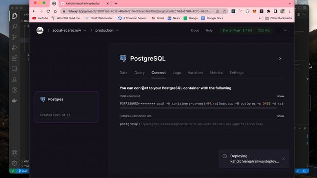 Deploy Django App to railway and configure postgres