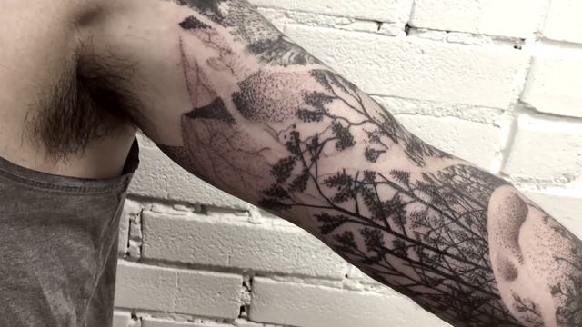 Full sleeve tattoo from Evgeny Mel