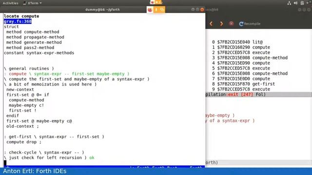 Anton Ertl: Forth and IDEs