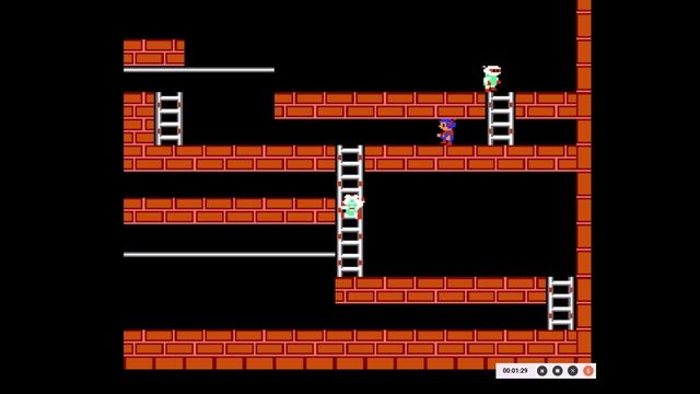 Играем в Lode Runner Золотоискатель первый уровень  Dendy