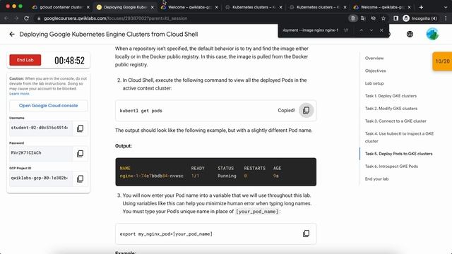 Deploying Google Kubernetes Engine Clusters from Cloud Shell