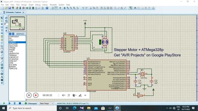Stepper Motor ATmega328p - AVR Projects App