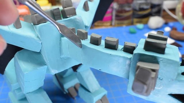 Minecraft Herobrine riding a Diamond Armor Ender dragon (real light up eyes) - Polymer clay tutoria