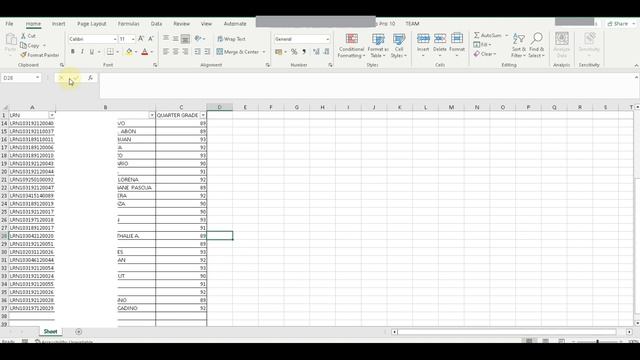 Uploading of Grades from Excel File