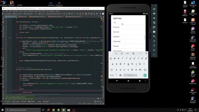 Kotlin ile Hava Durumu Uygulaması Test