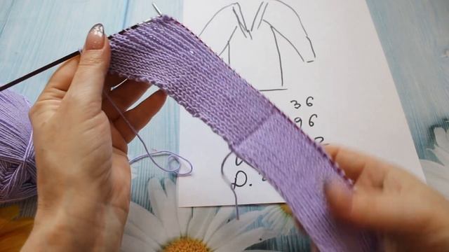 КАРДИГАН СПИЦАМИ "LAVANDA"  V-ОБРАЗНЫМ ВЫРЕЗОМ.
