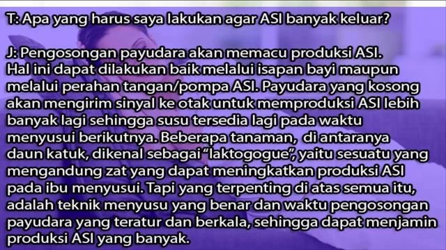 AGAR ASI KELUAR BANYAK