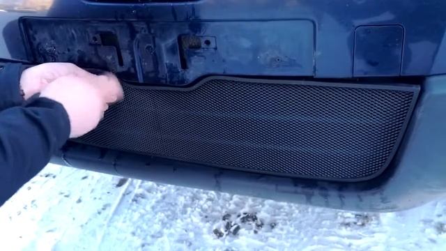 Защитная сетка радиатора Nissan Qashqai 2006 2010 black