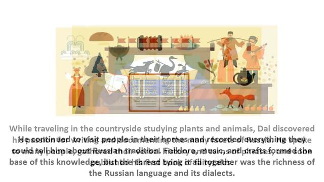 GOOGLE DOODLE Vladimir Dals 216th Birthday-Vladimir Dal Doodle-Vladimir Dal