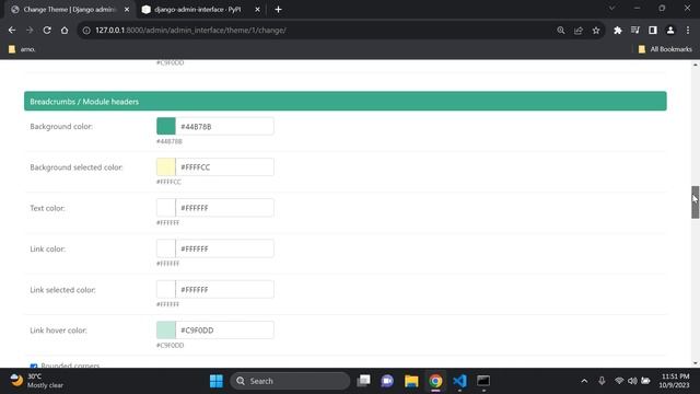 Advanced styling for Django admin