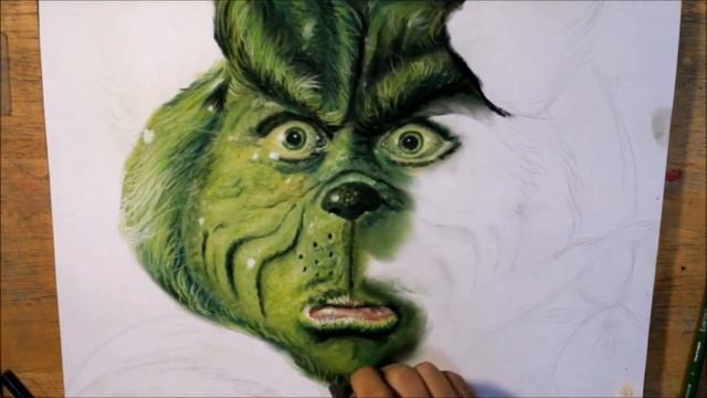 COMO DIBUJAR A EL GRINCH JIM CARREY REALISTA NAVIDAD 2020 THE GRINCH HOW TO DRAW THE GRING