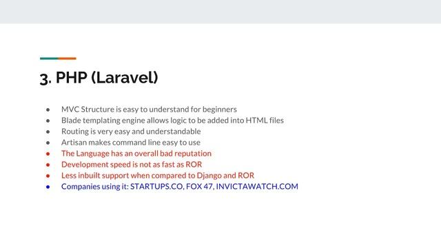 TOP 5 WEB FRAMEWORKS 2018