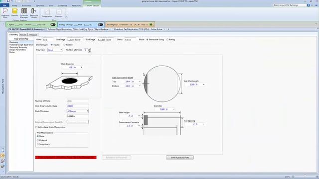 Column Analysis Capability in Aspen HYSYS  Aspen Plus