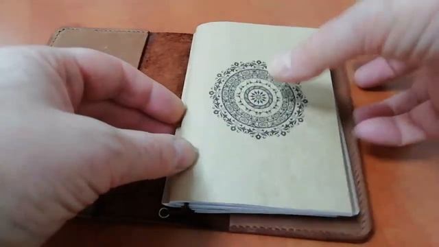 Блокнот Мидори из натуральной кожи крейзи хорс. Формат А6.