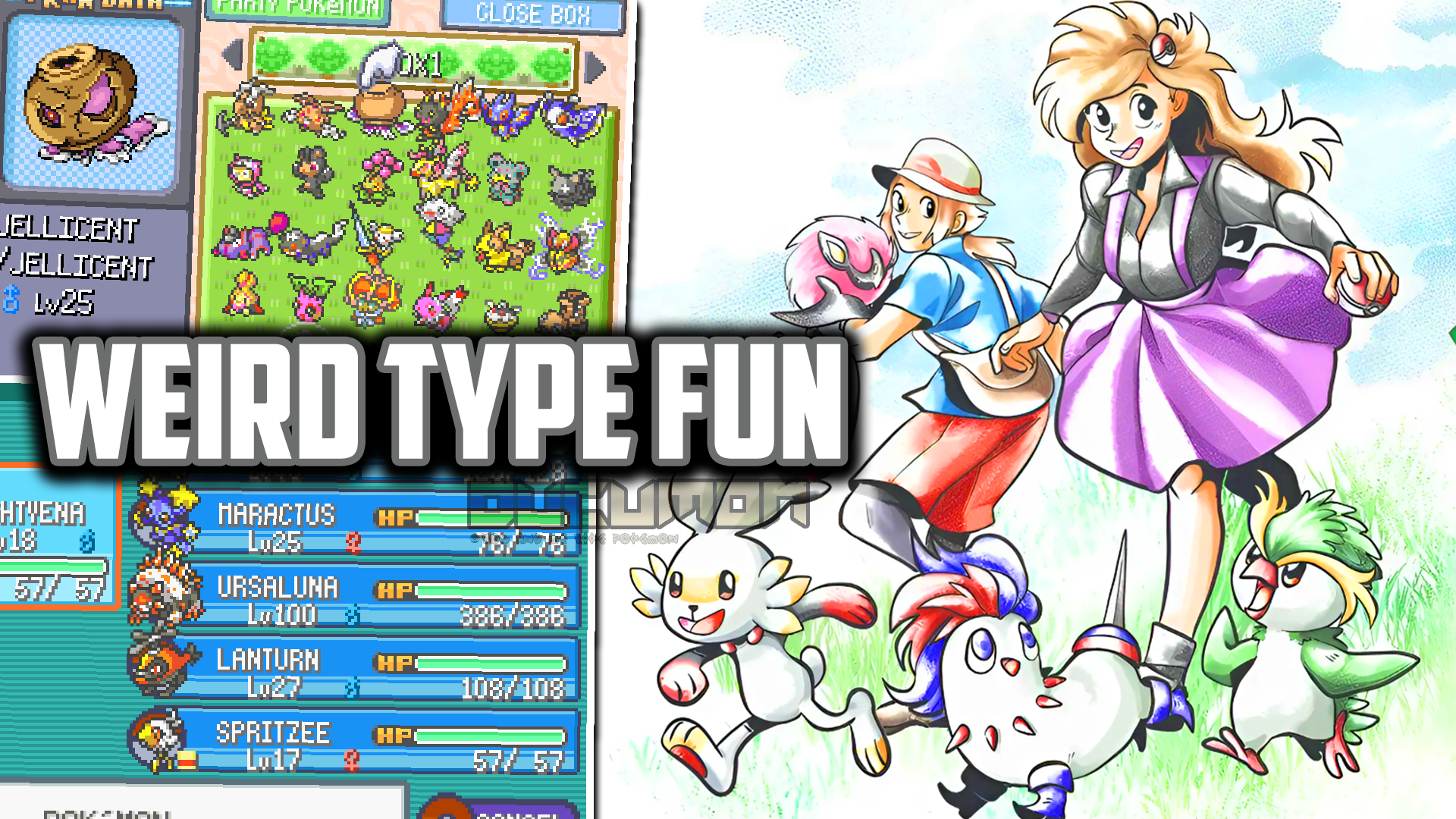 Pokemon Weird Type Fun — взлом GBA ROM содержит 18 совершенно новых типов и полностью переосмысленны