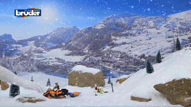 Skifahrer mit Zubehör -- 60040 -- Bruder Spielwaren