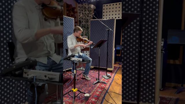 Recording Violins at Blue Light Studio #alternativerock #recording #violin #musicstudio #rocknroll