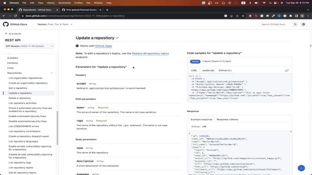 How to Update a GitHub Repo using the GitHub API