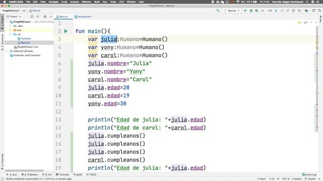 Programación en Kotlin: Clases y Objetos Parte 2